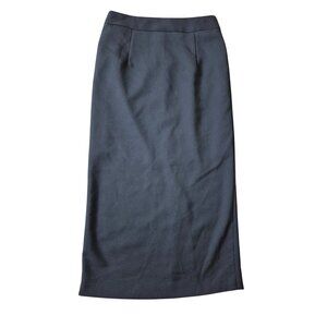 Women's Black Slit Maxi Grunge Skirt Size 28 Made in Korea Witchy Edgy Fallcore